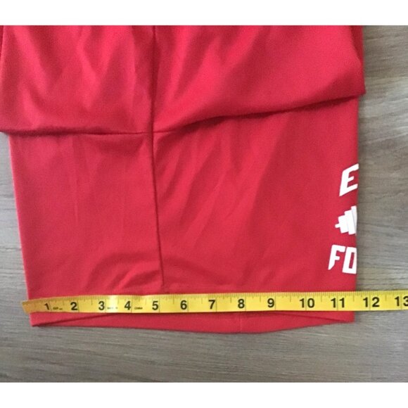 A4- BOY ELASTIC WAIST RED TRAINING SHORTS REGULAR FIT SIZE YOUTH X-LARGE (18-20) - Picture 6 of 7